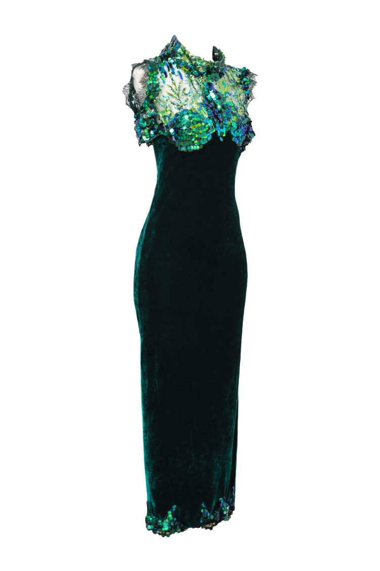 LAHO Emerald Chantilly Dress